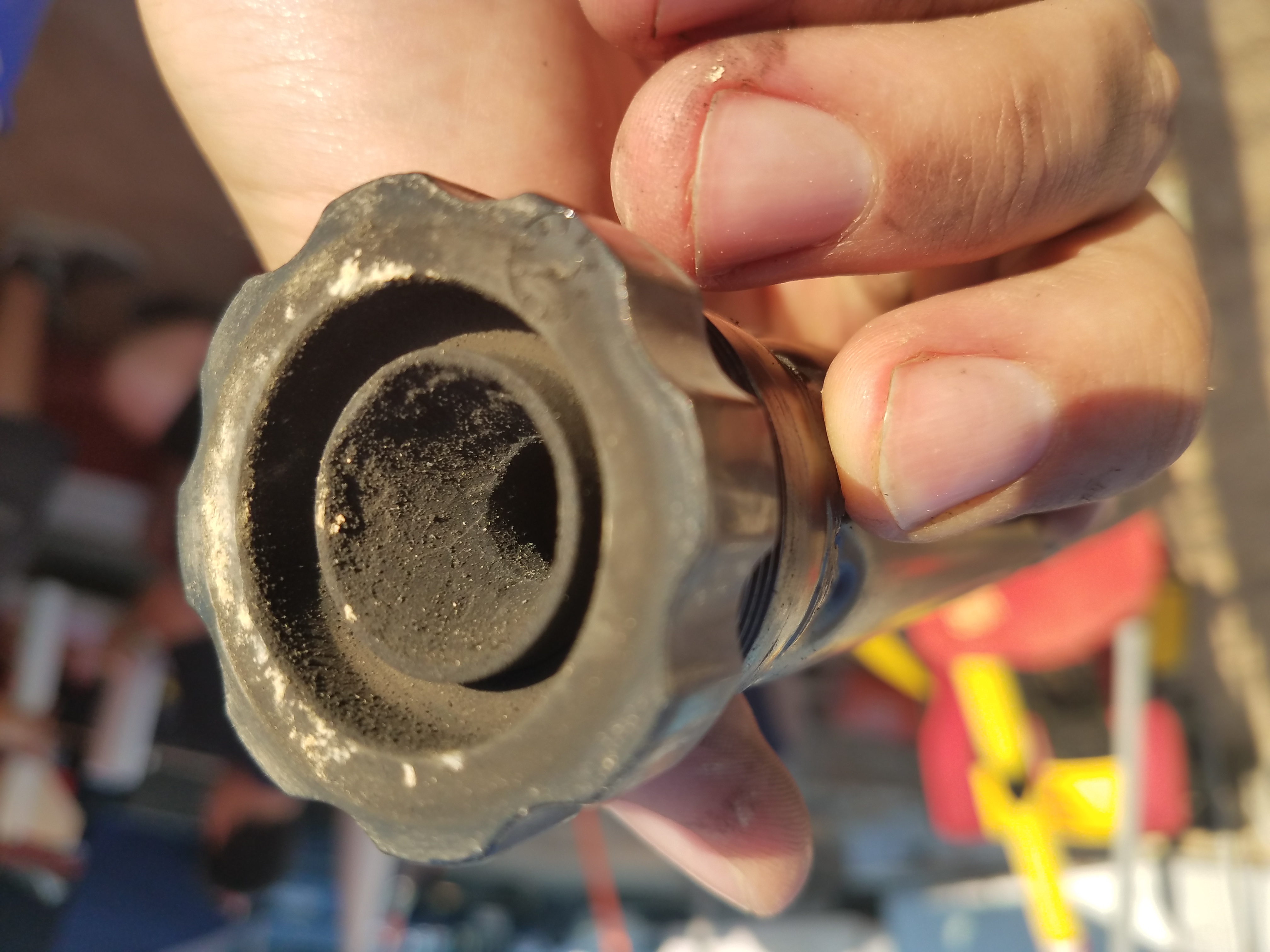 Photo of used motor nozzle