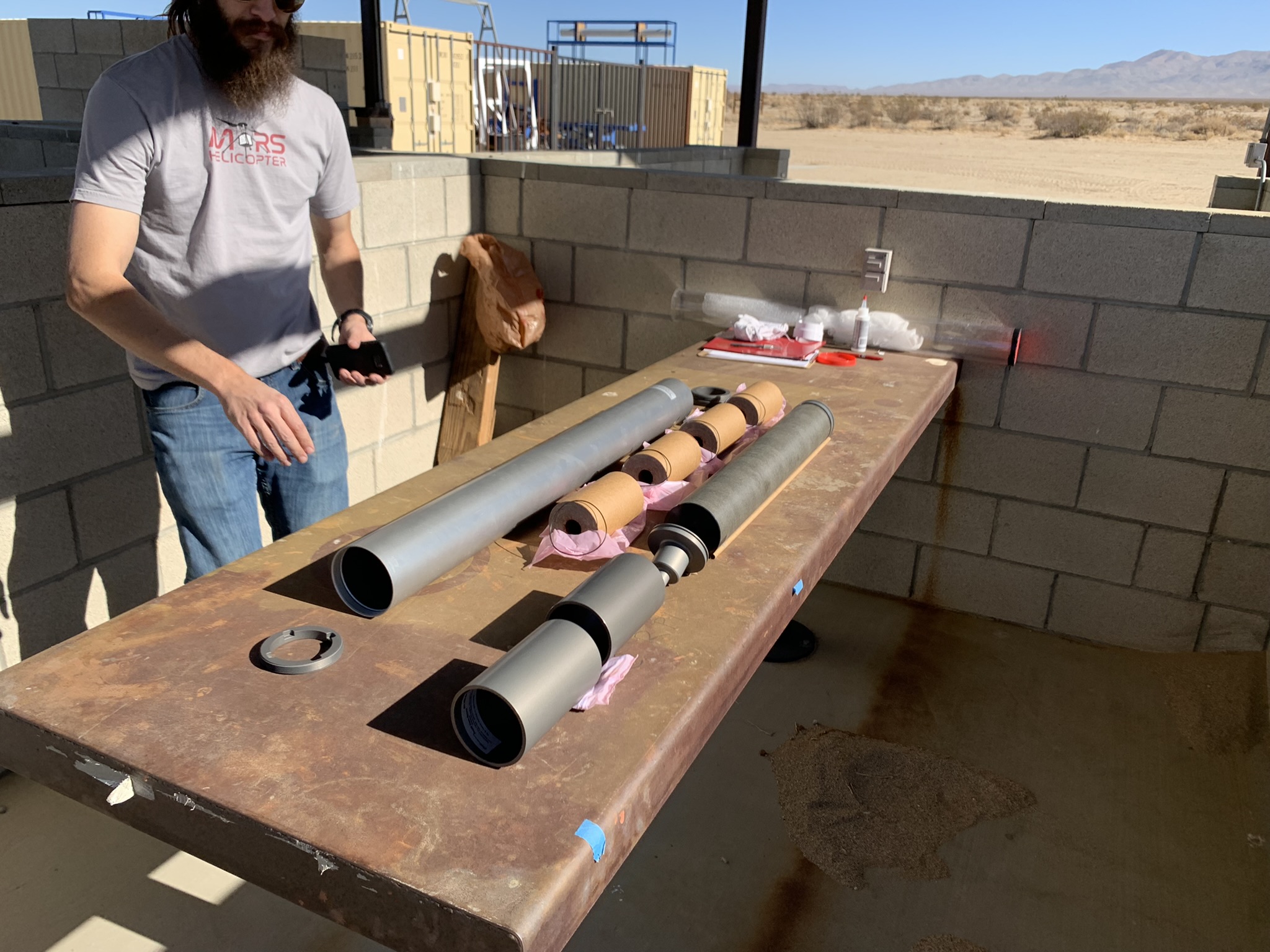 Photo of the HAWK's M-size motor before loading by Richard Rapp