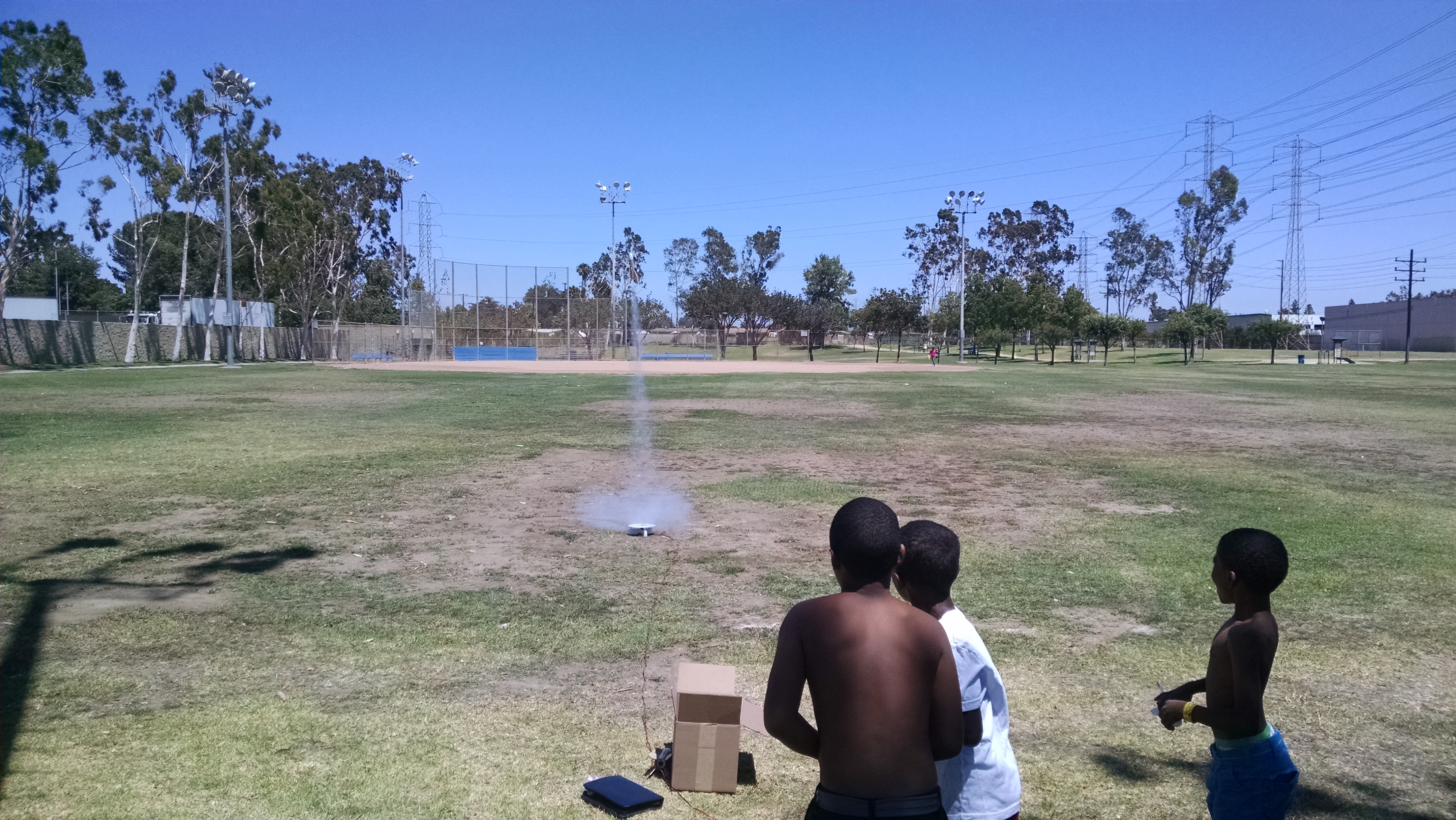 Launch of Estes rocket with TAM students